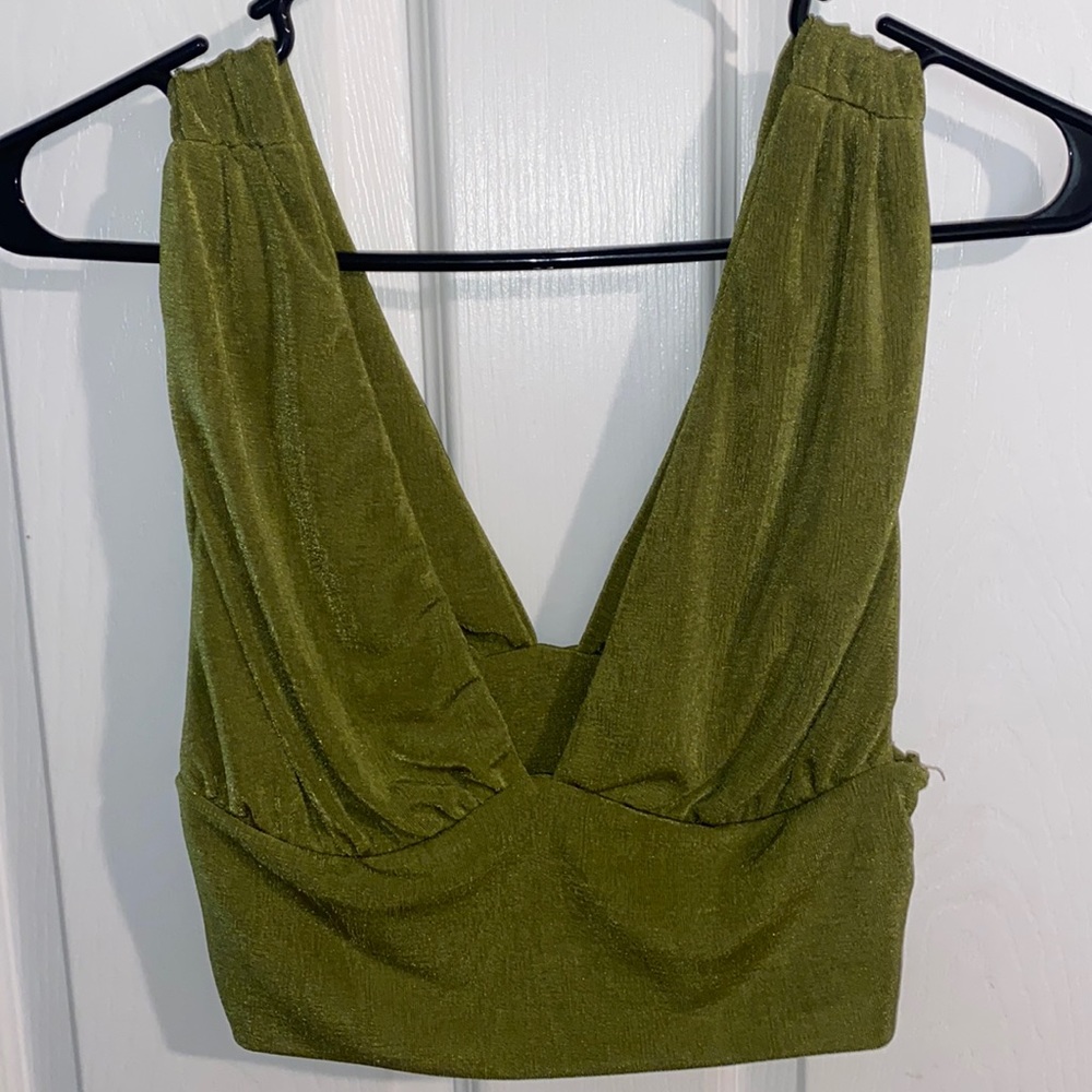 Deep V-neck Crop Cami